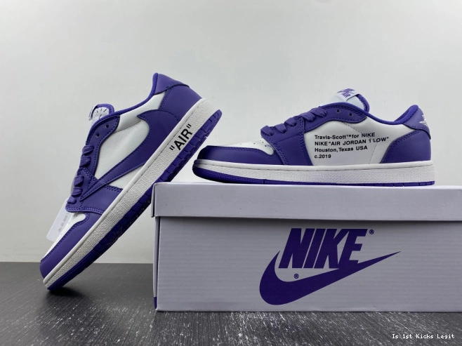 CUSTOM DM7890-386 OFF-WHITE X JORDAN SCOTT TRAVIS AIR 1 X 0809